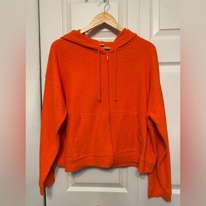 Women’s Old Navy French Terry Knit Hoodie Jacket — Size XL, Orange